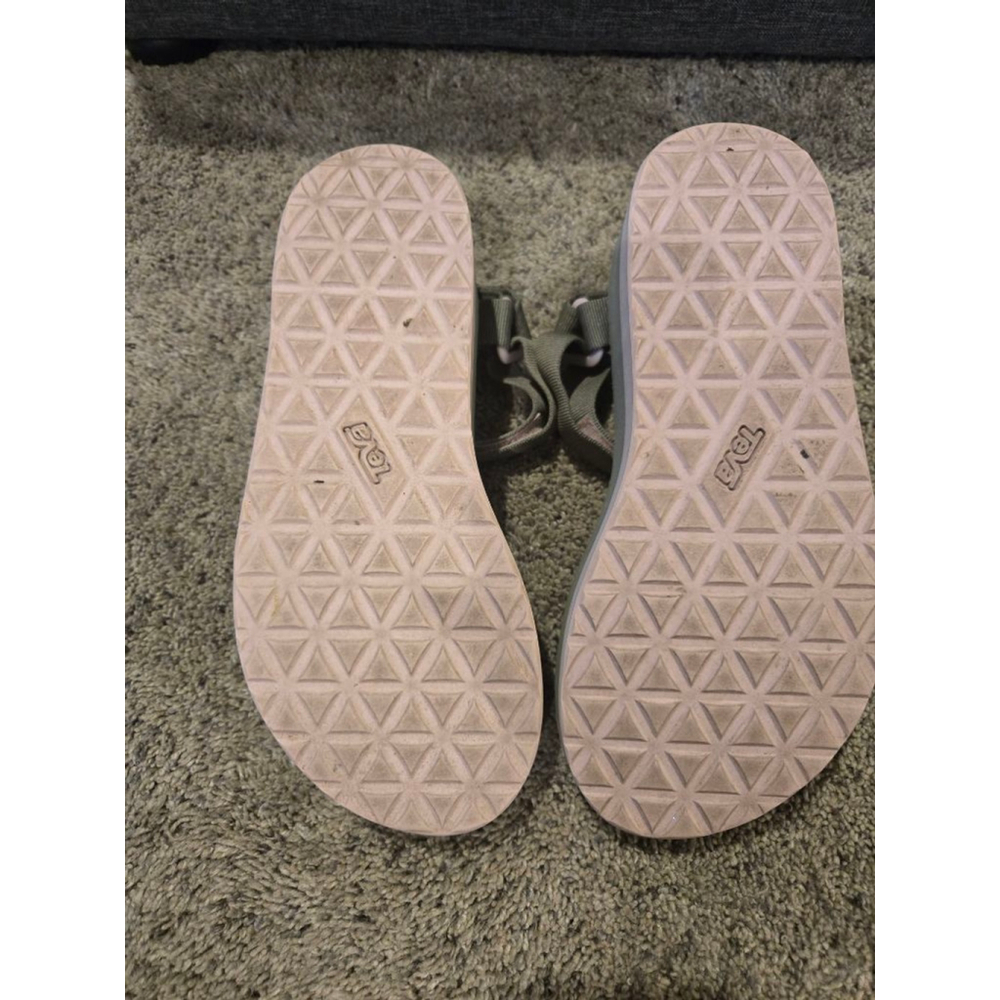 Women's Teva Green and Pink Platform Sandals Size 9 - Picture 5 of 10